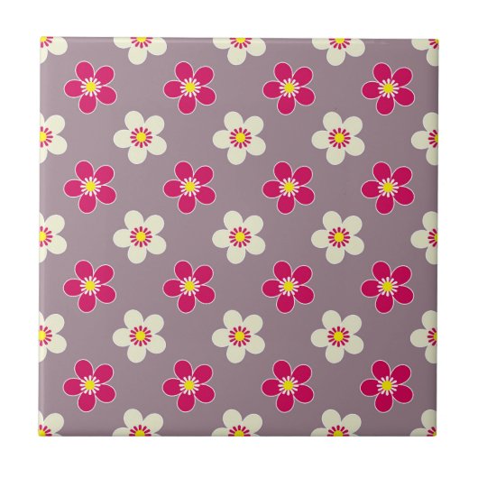 Blumenmuster auf einer Blume Fliese (Vorderseite)