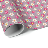 Blumenmuster auf einer Blume Geschenkpapier (Rolleneckpunkt)