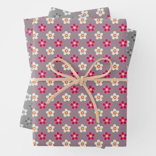 Blumenmuster auf einer Blume Geschenkpapier Set (Beispiel)