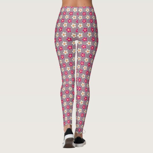 Blumenmuster auf einer Blume Leggings (Rückseite)