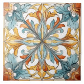 Blumenmuster auf Keramik-Fliesen Fliese (Vorderseite)