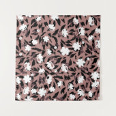 Blumenmuster auf Leopardenhintergrund. Wandteppich (Vorderseite (Horizontal))