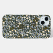 Blumenmuster auf staubgrauem Hintergrund Case-Mate iPhone Hülle (Rückseite (Horizontal))