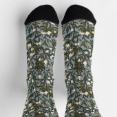 Blumenmuster auf staubgrauem Hintergrund Socken (Oben)
