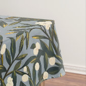 Blumenmuster auf staubgrauem Hintergrund Tischdecke (Beispiel)