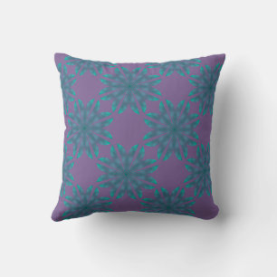 Blumenmuster auf Violett Kissen