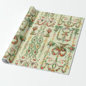 Blumenmuster aus dem 18. Jahrhundert Geschenkpapier (Ungerollt)