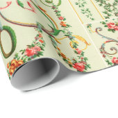 Blumenmuster aus dem 18. Jahrhundert Geschenkpapier (Rolleneckpunkt)