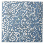 Blumenmuster aus dem 19. Jahrhundert Blau auf weiß Fliese (Vorderseite)