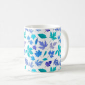 Blumenmuster aus dem Herbstleaf-Design-36566 Kaffeetasse (VorderseiteRechts)