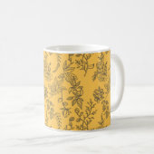 Blumenmuster aus gelbem Französisch Kaffeetasse (VorderseiteRechts)