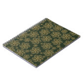 Blumenmuster aus Papierrollen im Waldstil Notizblock (Linke Seite)