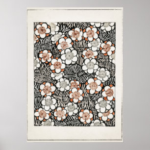 Blumenmuster aus Shin Bijutsukai Poster