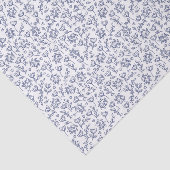 Blumenmuster aus Weiß und Blau Osterblau Seidenpapier (Ausschnitt)