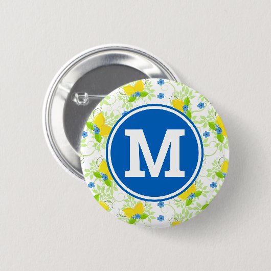 Blumenmuster aus weißem und gelbem Lemon Button (Vorne & Hinten)