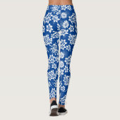 Blumenmuster.b Blau BG Leggings (Rückseite)