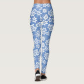 Blumenmuster.b L Blau BG Leggings (Rückseite)