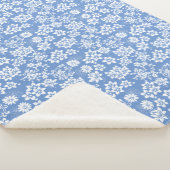 Blumenmuster.b L Blau BG Sherpadecke (3/4)