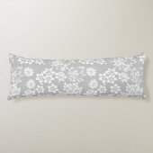 Blumenmuster.b L Grau BG Seitenschläferkissen (Vorderseite)