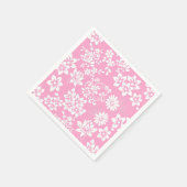 Blumenmuster.b L Pink BG Serviette (Ecke)
