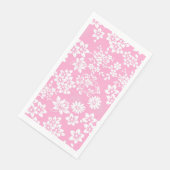 Blumenmuster.b L Pink BG Serviette (Ecke)