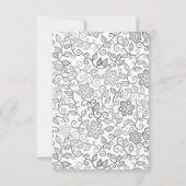 Blumenmuster B & W - 3X5 Ankündigung (Rückseite)
