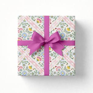 Blumenmuster-Baby-Shower-Geschenkpapier Geschenkpapier