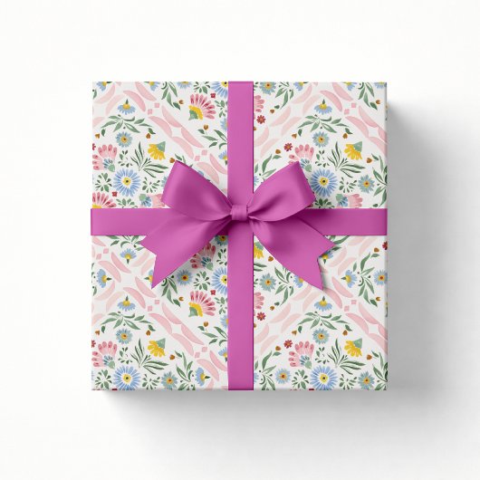 Blumenmuster-Baby-Shower-Geschenkpapier Geschenkpapier