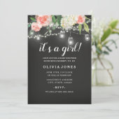 Blumenmuster-Backyard-Kinderdusche Einladung (Stehend Vorderseite)