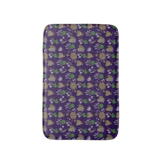 Blumenmuster Badematte (Vorderseite Vertikal)