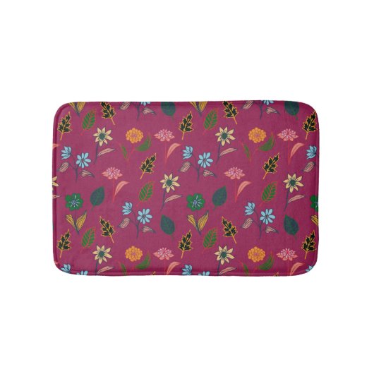 Blumenmuster Badematte (Vorderseite)