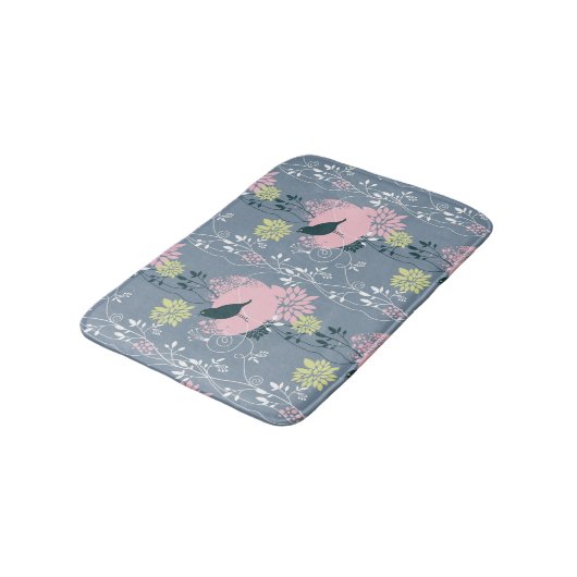 Blumenmuster Badematte (Schrägansicht)