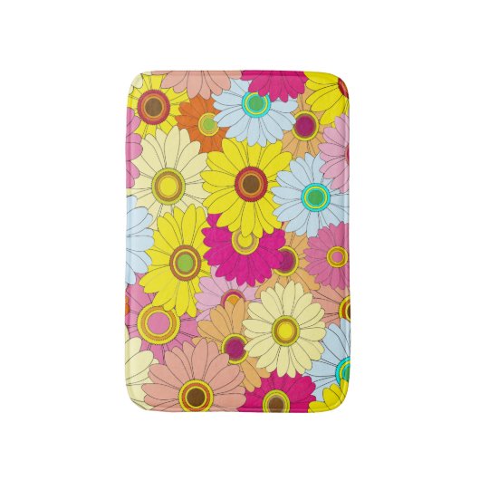 Blumenmuster Badematte (Vorderseite Vertikal)