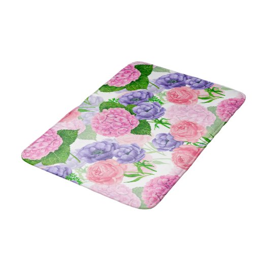 Blumenmuster Badematte (Schrägansicht)