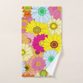 Blumenmuster Badhandtuch Set (Handtuch)
