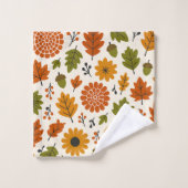 Blumenmuster Badhandtuch Set (Waschlappen)