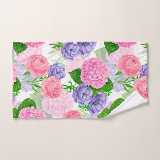 Blumenmuster Badhandtuch Set (Handtuch)