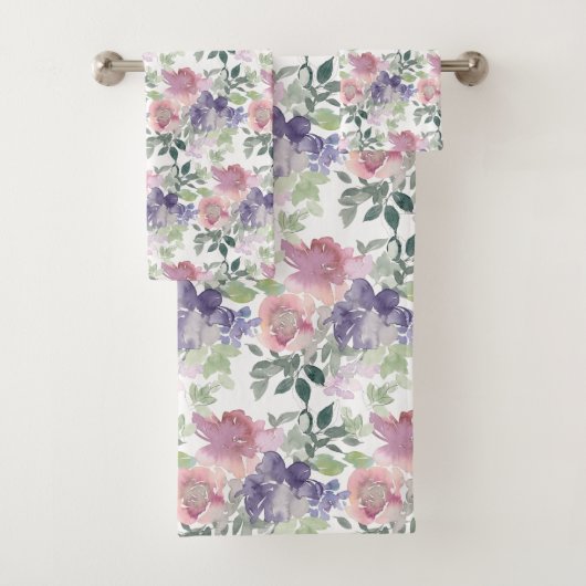 Blumenmuster Badhandtuch Set (Insitu)