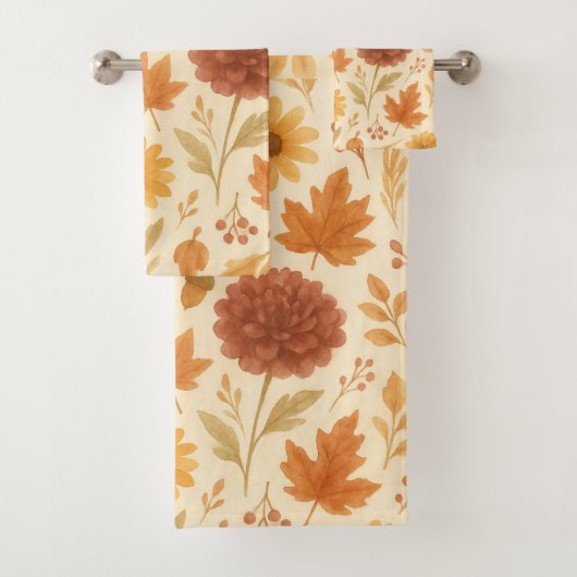 Blumenmuster Badhandtuch Set (Insitu)
