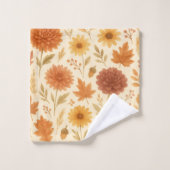 Blumenmuster Badhandtuch Set (Waschlappen)