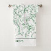 Blumenmuster Badhandtuch Set (Insitu)