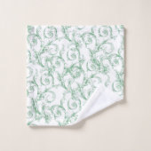 Blumenmuster Badhandtuch Set (Waschlappen)