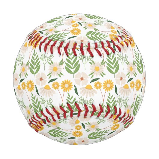 Blumenmuster Baseball (Vorderseite)