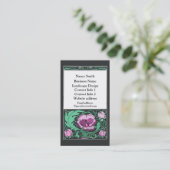 Blumenmuster Beardsley Visitenkarte (Stehend Vorderseite)