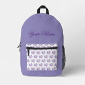 Blumenmuster Bedruckter Rucksack (Vorderseite)