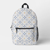 Blumenmuster Bedruckter Rucksack (Vorderseite)