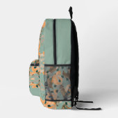 Blumenmuster Bedruckter Rucksack (Rechts)