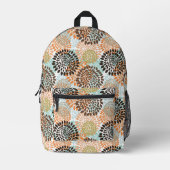 Blumenmuster Bedruckter Rucksack (Vorderseite)