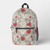 Blumenmuster Bedruckter Rucksack (Vorderseite)