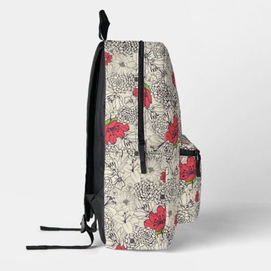 Blumenmuster Bedruckter Rucksack (Links)